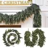 6 футов Рождественская кедровая гирлянда Искусственная сосновая иголка Гирлянда Реалистичная Праздничная Искусственная