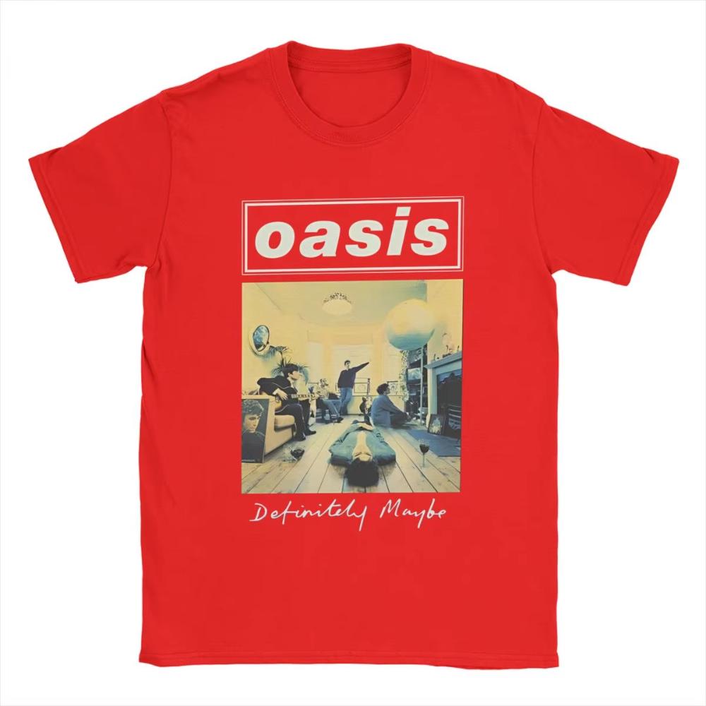 Повседневная футболка O-Oasis Rock 90-х Мужская Женская Хлопковая Футболка с Круглым Вырезом Британские Музыкальные Альбомы Футболки с Коротким Рукавом 3XL Мерч