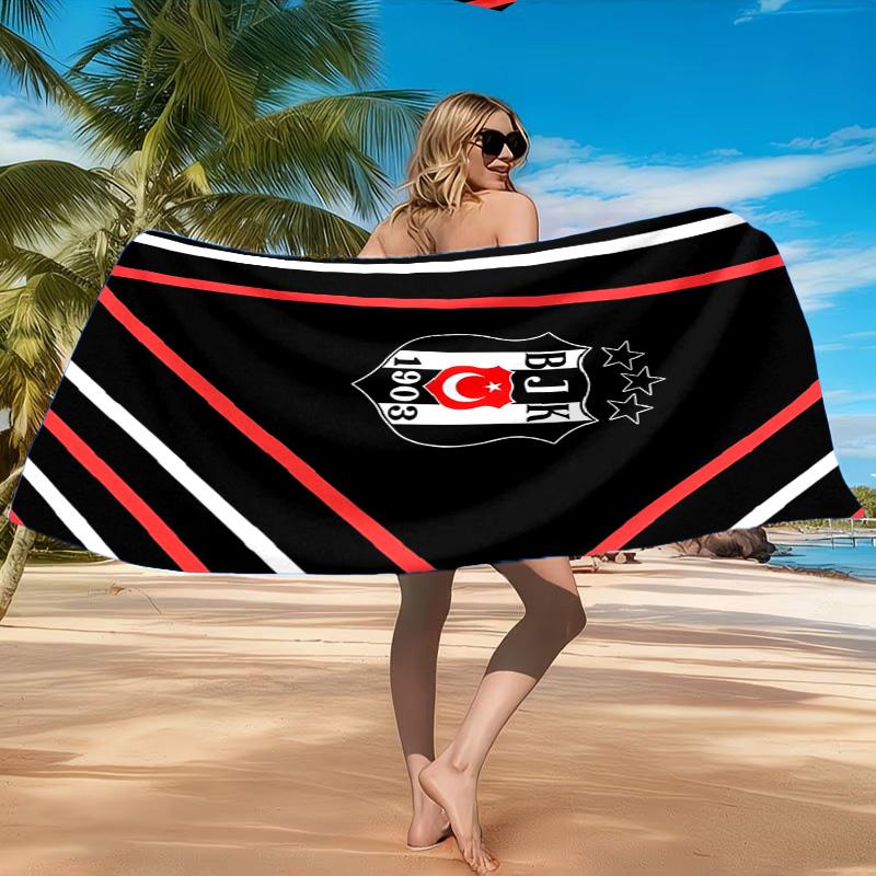 Besiktas Crest Legacy 1903 Beach Towel, Quick-drying, Easy to Care for, Suitable for Both Fitness and Beach Vacations,Sports Essential