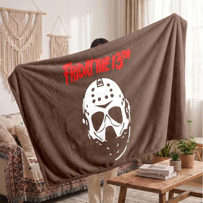 Warm Flannel BlanketFriday the 13th Jason Voorhees Soft Cozy Throw Blanket for Bedroom Couch