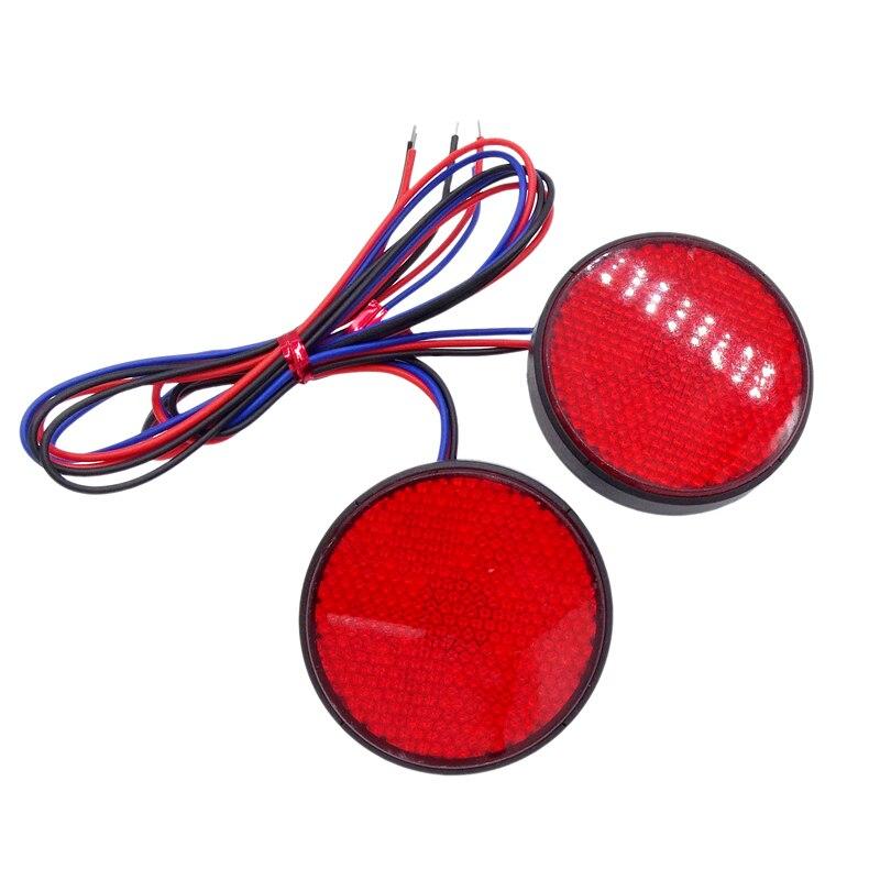 2 шт. мотоцикл 24 светодиодный стоп-сигнал Предупреждающий отражатель света круглый задний задний габаритный фонарь для автомобиля мотоцикл грузовик указатель поворота