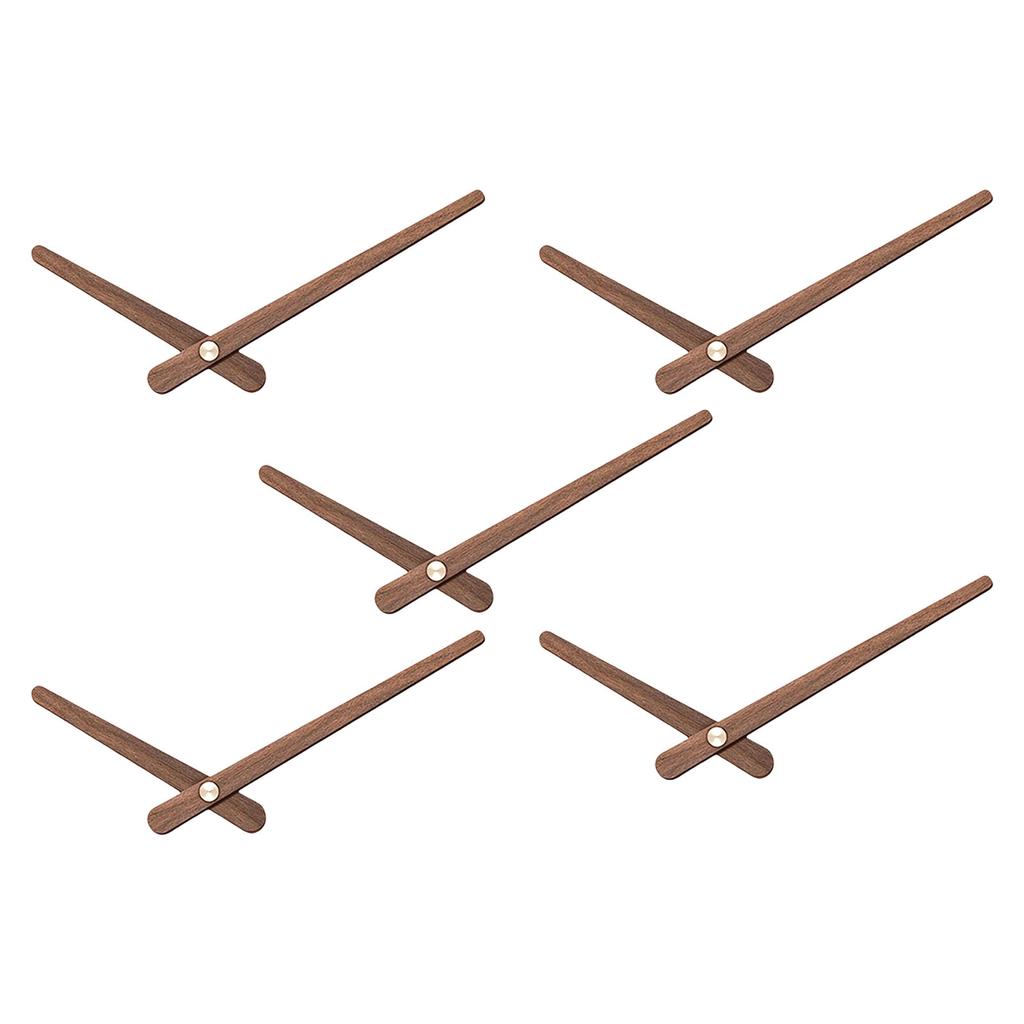 Pack Of 5 Wooden Clock Hands Kits for DIY Repair and Replacement for 12 14 Inches Walnuts Wood Wall Clocks