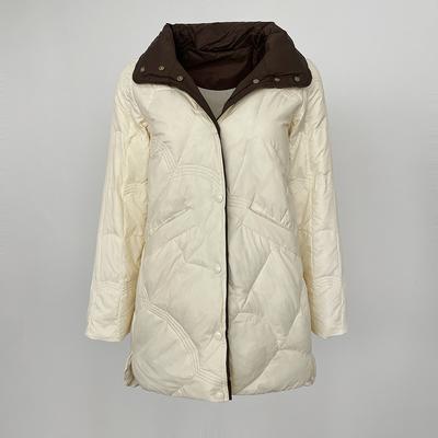 OFTBUY Осень-зима, теплая куртка средней длины, женская, корейский стиль, свободная, 90% белая утиная пуховая куртка, воротник-стойка