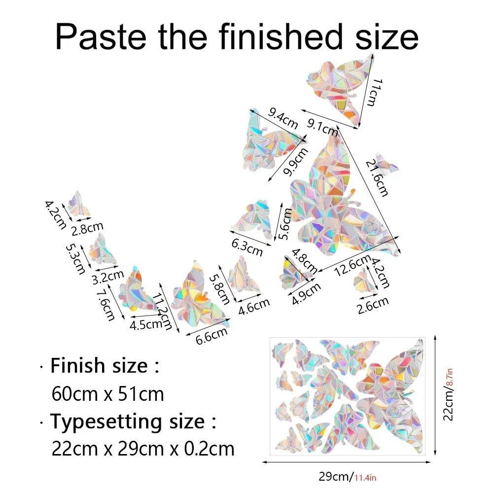 ПВХ кошка бабочка призрак призма стекло радуга ловец солнца наклейки на окна настенные наклейки для дома спальня украшения самоклеящаяся наклейка