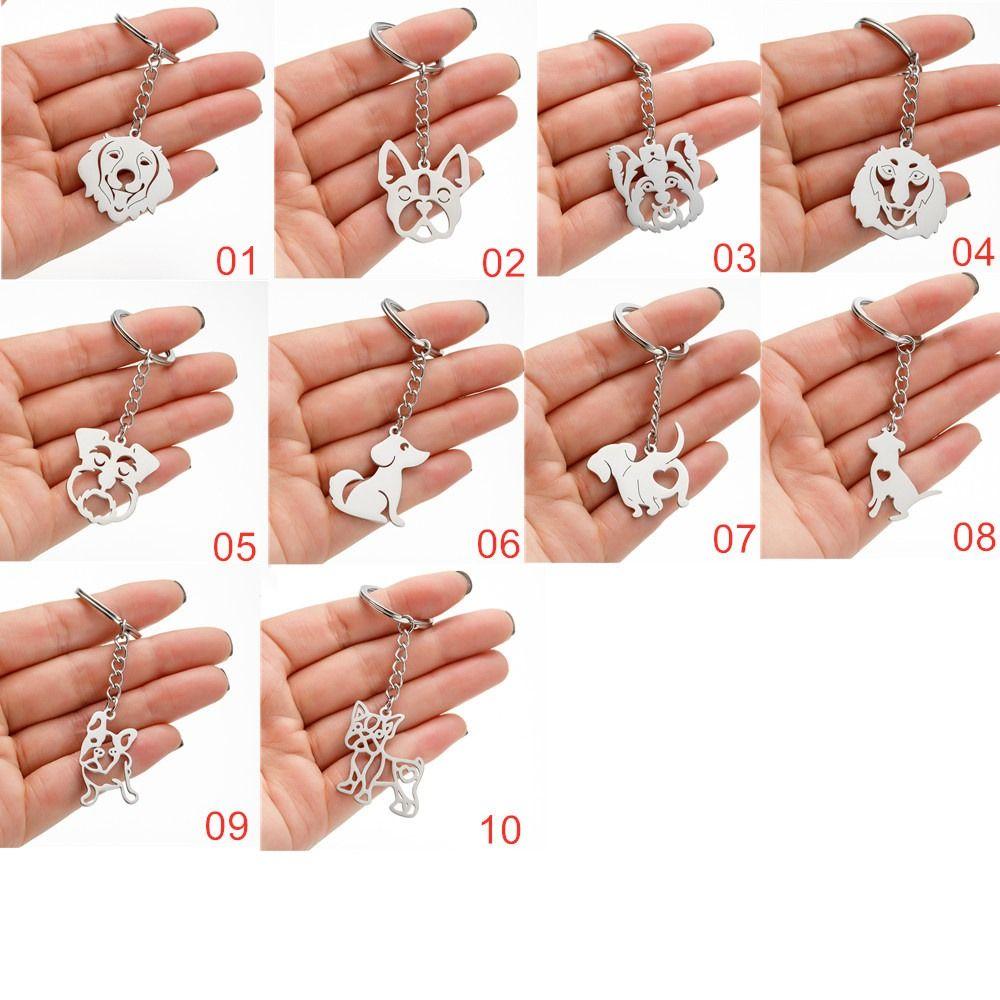 Брелок в виде животного, подвеска в виде собаки, брелок из нержавеющей стали, брелок в виде памятного знака для питомца, брелок в виде собаки, сумка, ювелирные изделия