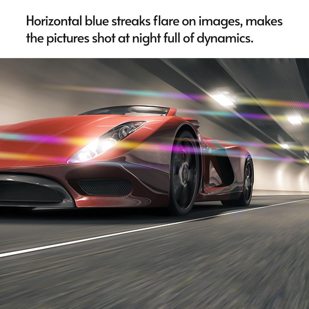 77mm Rainbow Streak Lens Filter Special Effects Anamorphic Optical Glass Filter for DSLR Cameras