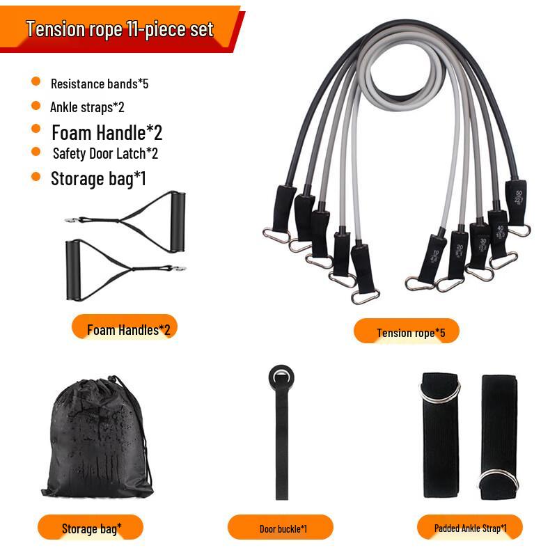 Набор эспандеров Rui Lv из 11 предметов, сопротивление 150 фунтов