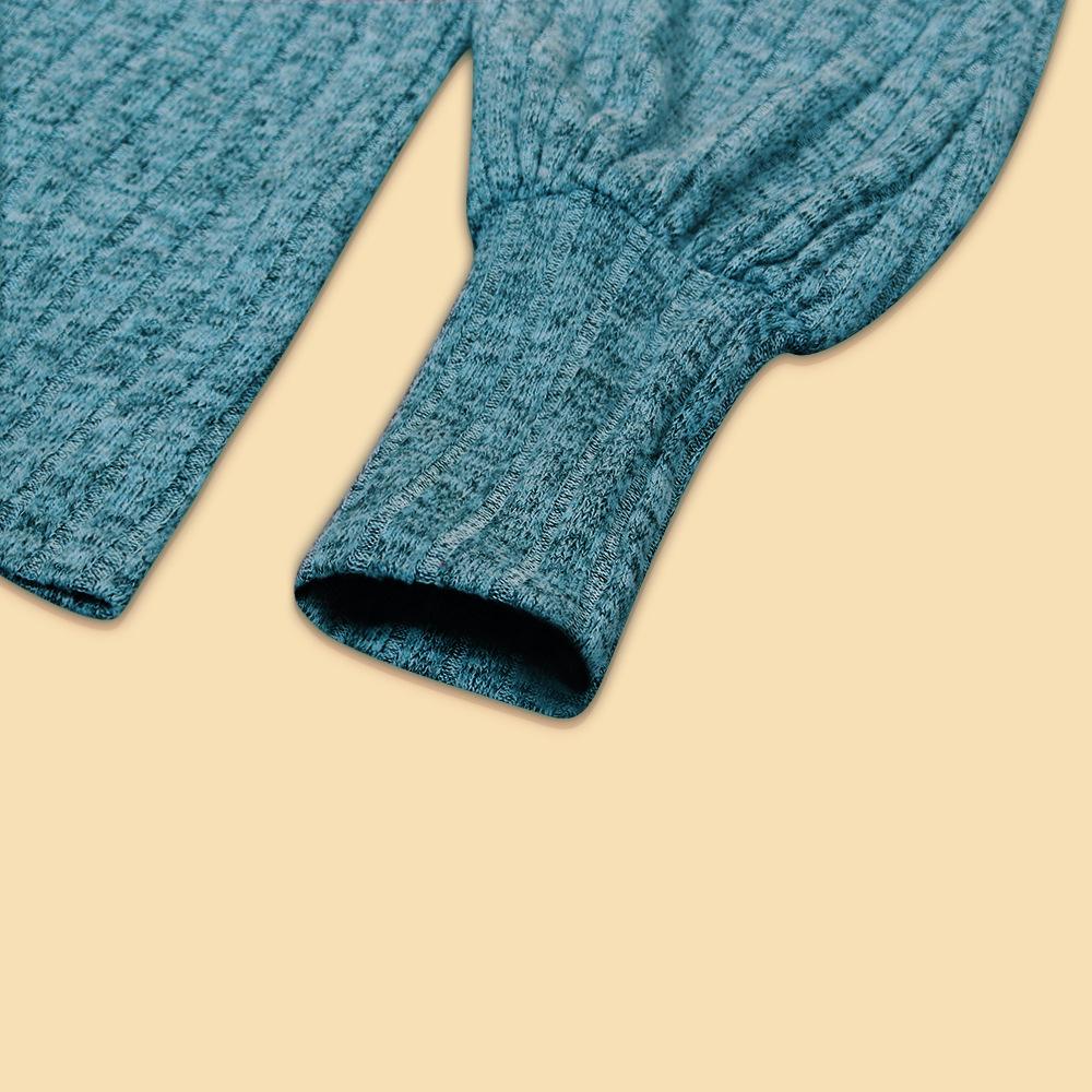 GMXIA Женские модные повседневные однотонные блузки и рубашки с круглым вырезом и длинным рукавом с принтом