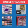 Akro-Mils 64-Drawer Plastic Storage Cabinet for Garage Organization, Bead Organizer, Building Brick Storage, Teacher's Toolbox, and Makeup Organizer,