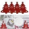 Рождественские украшения для стола, посуда, органайзер, подушечки, рождественский нож, держатель для вилок, сумки для столовых приборов