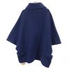 Неиспользованное пончо Ground Y из смесовой шерсти, Сделано в Японии, 1, темно-синее, с биркой, женское, б/у