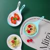 Korean Handheld Dish Fashion White With Handle Large Spoon Tray Fries Fried Chicken Snack Plate Fruit Dessert Cake Platter New
