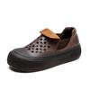 GKTINOO Comfortable Loafers Genuine Leather Flats Spring 2025 New Retro Hollow Round Toe Women's Slip-on Shoes
