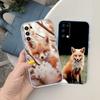 RE31 fox cute Transparent Phone Case for Samsung Galaxy A04 A04S A14 A23 A34 A54 M23 M33 M52 M53