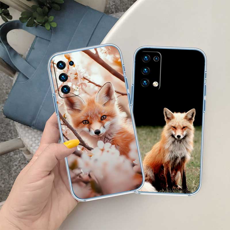 RE31 fox cute Transparent Phone Case for Samsung Galaxy A04 A04S A14 A23 A34 A54 M23 M33 M52 M53