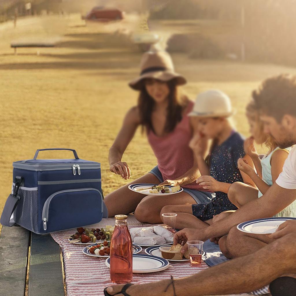 16 л Большая вместимость Непромокаемая сумка для ланча Термическая Большая для пикника Холодная и теплая Изолированный пакет На открытом воздухе Еда и напитки