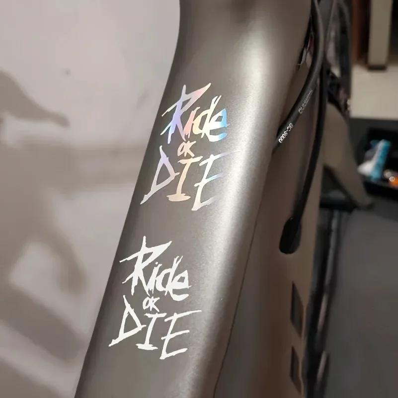 3 шт. 5,6 x 8 см Наклейки на раму велосипеда Ride Or Die Наклейки на верхнюю трубу для горного велосипеда MTB Декоративные наклейки на раму велосипеда Авто Мотоциклетные аксессуары
