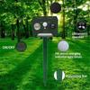 Solar Ultrasonic Animal Repellent Outdoor,Deer Repellent Device with Flashing Light for Yard, Waterproof 3Pcs