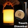 Lampe de table LED sans fil - NETTLIFE - Chevet tactile - Intensité variable - Abat-jour tissu - Bois blanc