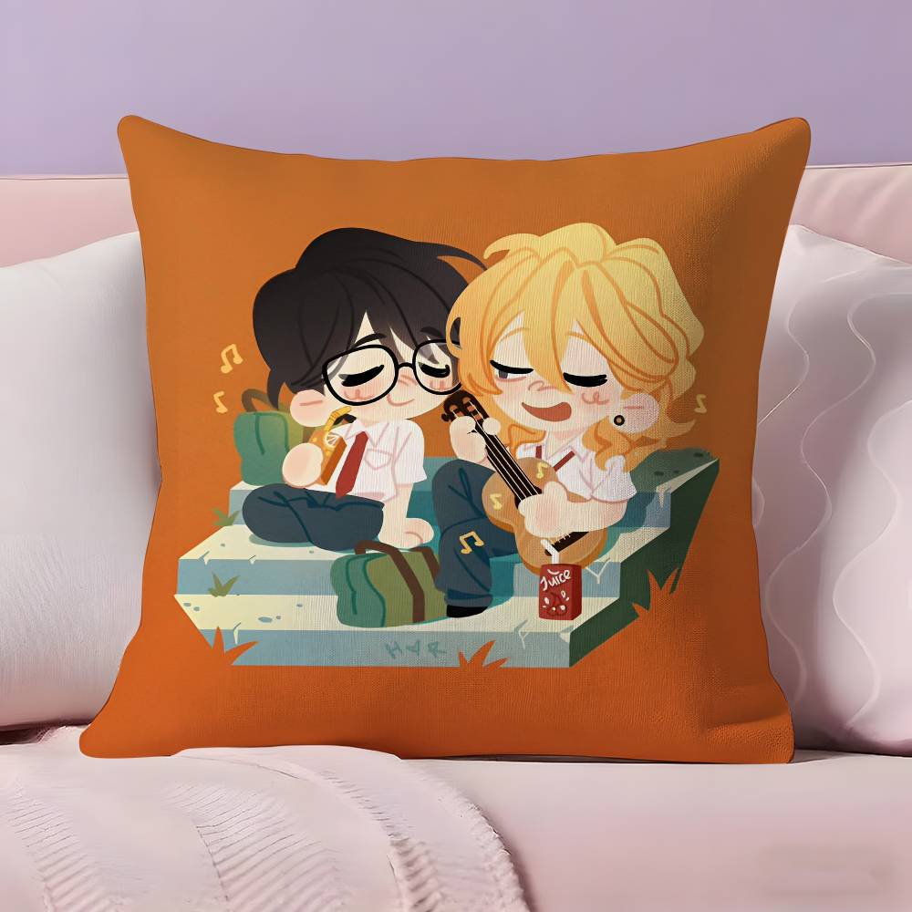 Anime D-Doushisei Pillow Case Ultra Soft Skin Friendly Fabric Cloud Like Comfort & Concealed Zipper