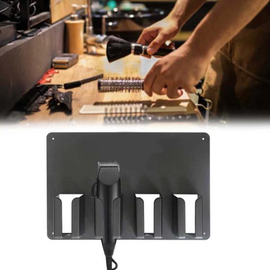 Настенный держатель для парикмахерской машинки для стрижки волос, стойка для хранения парикмахерских принадлежностей