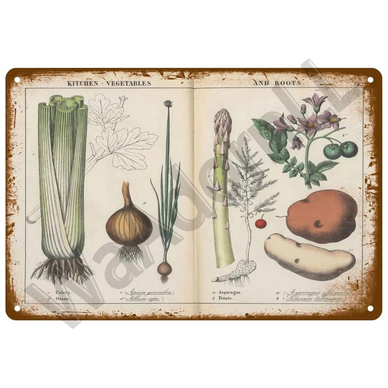 Vintage Metal Tin Sign Retro Cafe Garden Wall Art Home Decor Plaque for Room Farmhouse Painting Gift Perfect for Wall Mural D