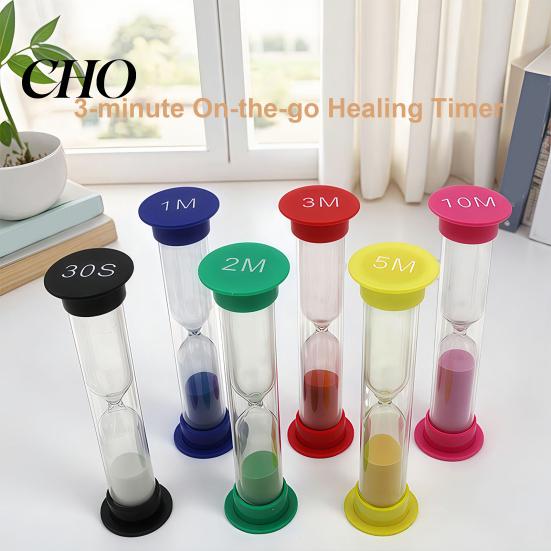 Toothbrushing Timer for Children Sand Colorful Hourglass 30sec/1min/3mins/5mins/10mins Clock Kids Safe Homework Board Games Meditation Timing