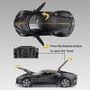 1/24 Scale Bugatti Voice of The Night Alloy Metal Diecast Car Model,  Pull Back Vehicle with Sound and Light Doll Toy Model Gift for Children
