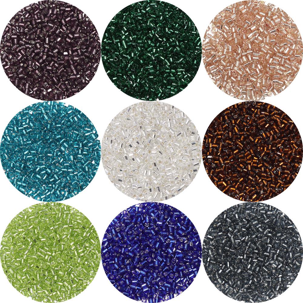 Silver-Plated 2.5mm Colored Glass Seed Beads for DIY Bracelets and Beading Projects