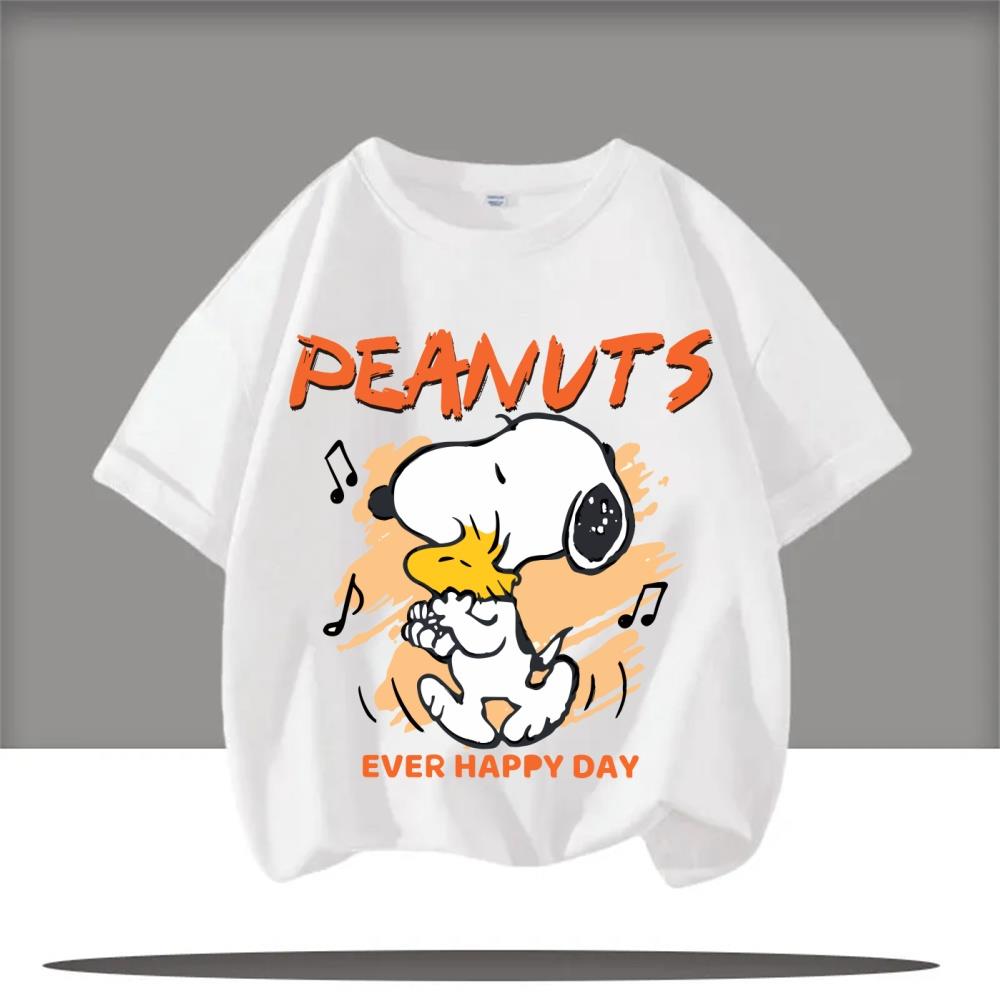 Футболка на день рождения для мальчиков и девочек Snoopy, футболка с мультяшным аниме-принтом 1-9, детская летняя милая футболка, быстросохнущая сетка
