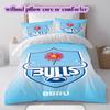 Rugby Club The Bulls Pattern Bedding,Quilt Set Quilt Cover Pillowcase Home Birthday Gift (1*duvet cover+2*pillowcase,without core)