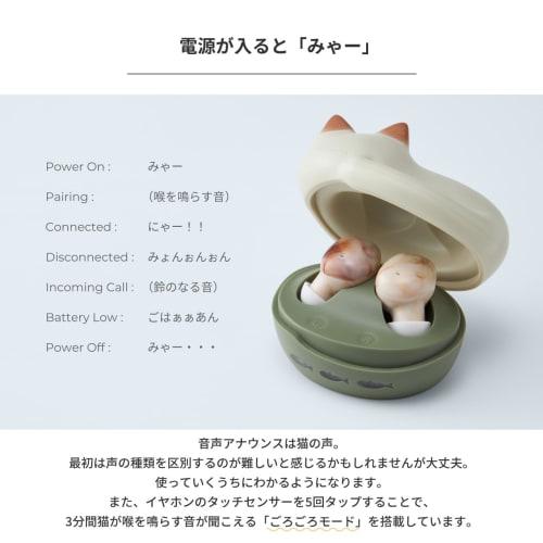 Radius HP-C28BT True Wireless Earphones: NEKO True Wireless Earphones, Bluetooth Compatible, Fully Wireless, Left and Right Separated Earbuds, AAC, Li