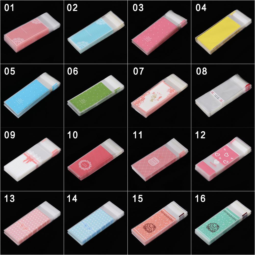 100pcs/lot Design Wedding Favors Self-Adhesive Lipstick Bag Gift Packages OPP Bags Plastic Pocket
