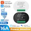 Tuya WiFi Smart Switch with Power Monitor RF433 Remote 16A Mini Breaker Relay Home Automation Voice Control for Alexa Google