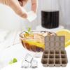 Silicone Ice Cube Tray with Lid BPA-Free Flexible Ice Mold for 12 Cubes Space-Saving Stackable Easy Release Square Ice Mold