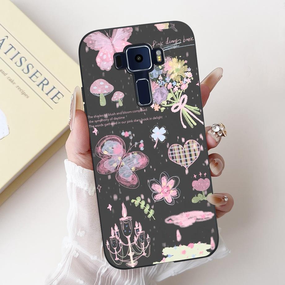 Для ASUS Zenfone 3 ZE520KL Z017D 4 Max ZC520KL X008D 3 Max ZC520TL Чехол Мягкий Силиконовый Задняя Крышка Сумка с Рисунком Сердце Бабочка Цветок