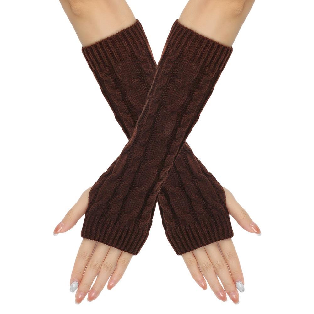 Twists Decorative Pattern Arm Warmers Knitted Arm Sleeve Gloves Casual Wear Lolita Gloves Outdoor