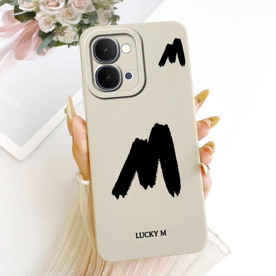 For Vivo Y31d Y51 Pro Y500i Lucky Initial Letter Phone Case For Vivo Y31D Y51Pro Y500i Soft Silicone Shockproof Cases Bumpers