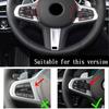 Для BMW 5 серии G30 X4 X3 G01 G02 17-21 M Sport ABS из углеродного волокна, кнопка на руле автомобиля, наклейка на рамку автомобиля