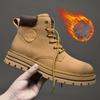 Зимние высокие кеды в британском стиле, рабочая одежда, уличная модная мужская хлопковая обувь, рабочие ботинки, американские зимние ботильоны