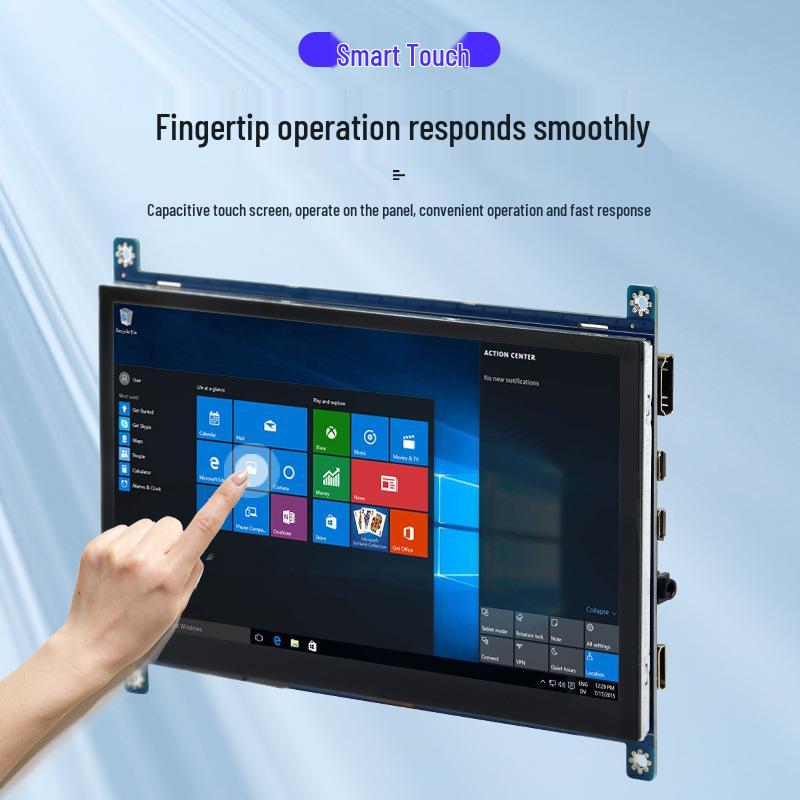 7-дюймовый сенсорный дисплей Raspberry Pi HDMI без драйверов, HD IPS LCD, для промышленного управления