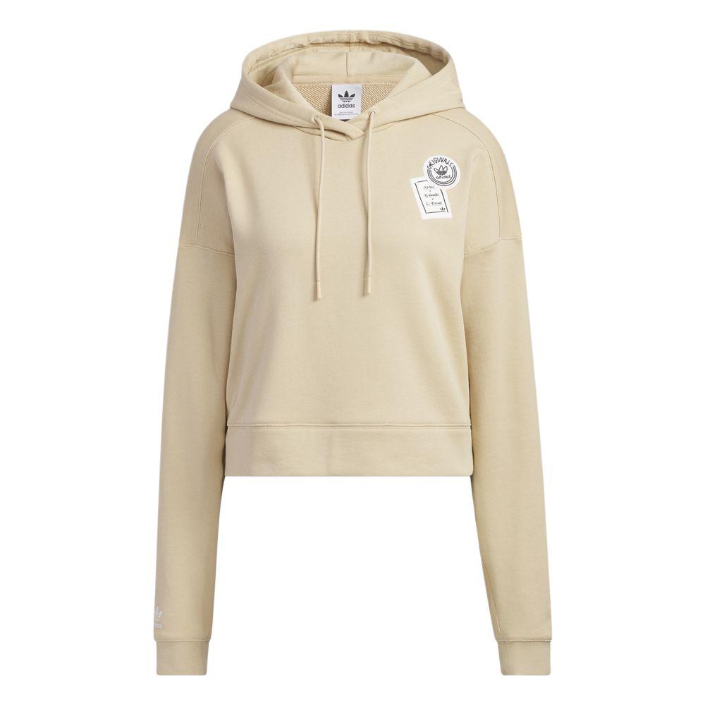 adidas Оригиналы Trefoil X Changchangxiong X Suyiming совместная серия женская толстовка с капюшоном и принтом персонажей хаки IK4311