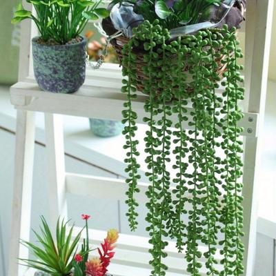 1 шт. Искусственное растение Слезы любви Искусственный цветок Ротанг Суккулент Лоза Искусственный суккулент Пластиковый цветок Ротанговый подвес