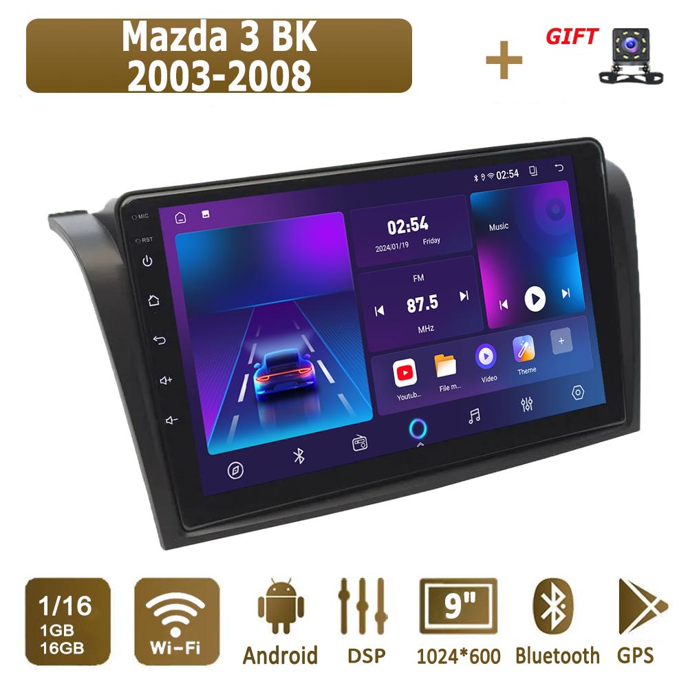 Android Carplay автомобильное радио для Mazda 3 BK 2003-2008 мультимедийный проигрыватель головное устройство стерео GPS навигация BT WIFI 4+64 ГБ