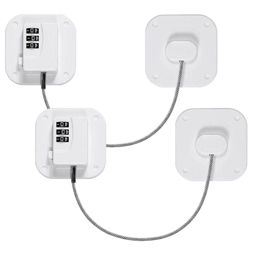 Children Protection Digital Password Cabinet Locks With Metal Key or Coded Lock Refrigerator Lock