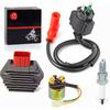 Regulator Rectifier & Relay Ignition Coil Spark Plug Kit For Honda 2000-2006 Rancher 350 350ES 350S 1998-2001 Foreman 450 TRX450S TRX450ES 1997-2003