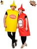 Костюм на Хэллоуин для пары: Горчица и Кетчуп для взрослых - Смешной Косплей Наряд