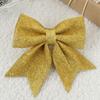 2pcs 20cm Sparkling Glitter Christmas Bow Cartoon DIY Christmas Tree Bowknot Ornaments Large Exquisite