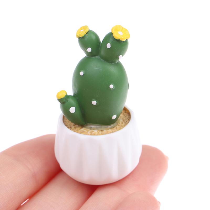 Милое зеленое растение кактус маленький горшечный орнамент гаджет украшение для автомобиля интерьер