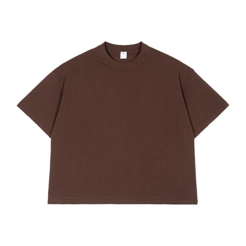 New Men'S Polo Shirt Made Of Pure Cotton With Dropped Shoulders High-Quality Loose Fit For Fitness Versatile For Daily Exercise Short Sleeved Casual